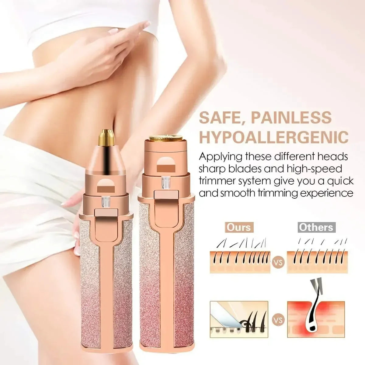 2-in-1 Electric Eyebrow Trimmer & Hair Remover