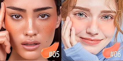 Matte Silky Texture Liquid Blush Natural Long Lasting Matte Cheek Liquid Blusher Makeup - 4