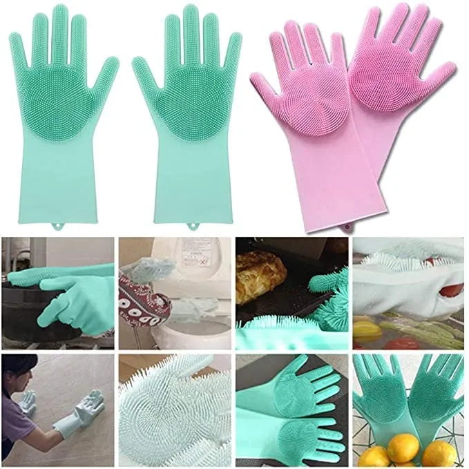 Magic Silicone Dish Washing Gloves