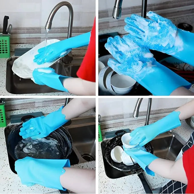 Magic Silicone Dish Washing Gloves