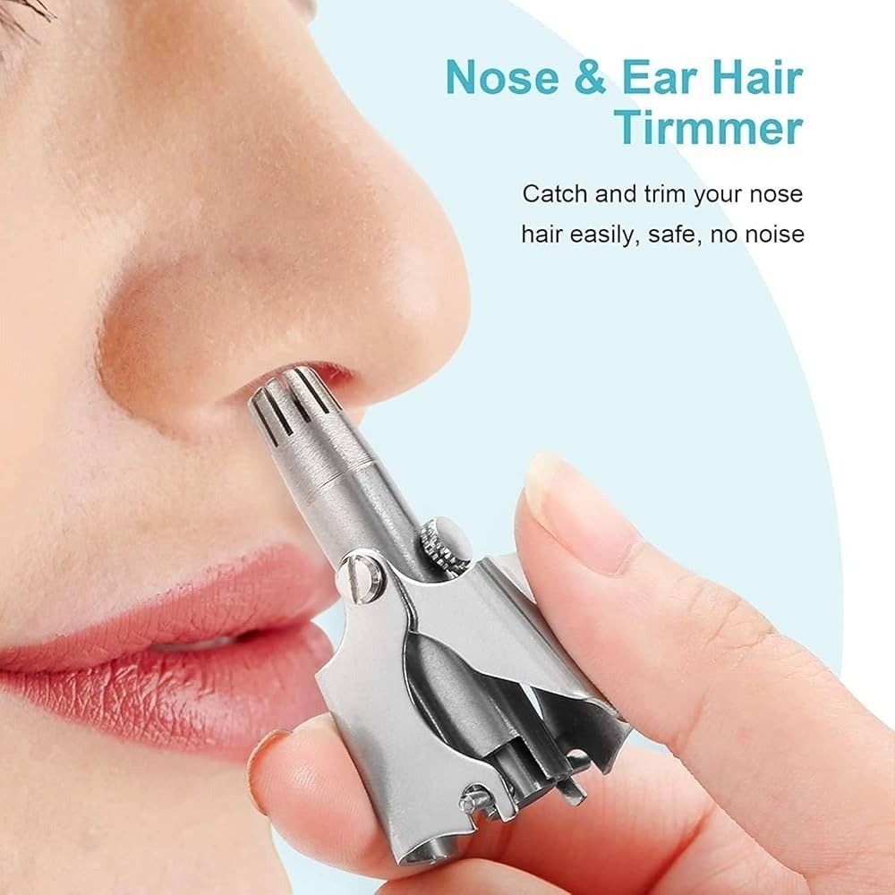 Stainless Steel Manual Nose Trimmer Shaving Nose Ear Hair Face Care Washable