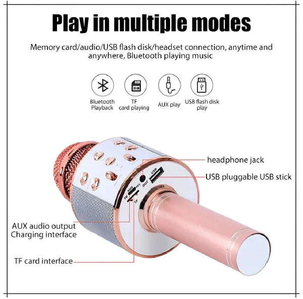 Bluetooth Karaoke Microphone Speaker